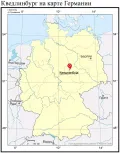 Кведлинбург на карте Германии