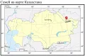 Семей на карте Казахстана