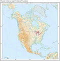 Великие озёра на карте Северной Америки