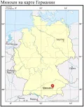 Мюнхен на карте Германии