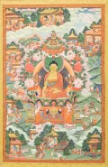 Танка с изображением Будды. Тибет. 19 в. 