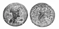 Монета Клеопатры VII и Цезариона, бронза. Пафос (Кипр). 47–29 до н. э. 