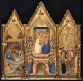 Бернардо Дадди. Триптих c изображениями Рождества, Коронования Богоматери и Распятия. Между 1338 и 1340