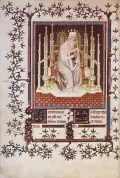 Андре Боневё. Царь Давид. Миниатюра из Псалтыри герцога Беррийского. Ок. 1380–1385
