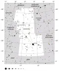 Созвездие Волопас на современной карте звёздного неба