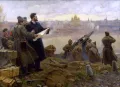 П. К. Штернберг руководит обстрелом Кремля в 1917 году
