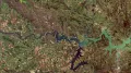 Река Риу-Гранди, водохранилище Фурнас (Бразилия). Вид из космоса
