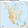 Озеро Петен-Ица на карте Северной и Центральной Америки