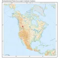 Водохранилище Ревелсток на карте Северной Америки