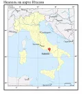 Неаполь на карте Италии