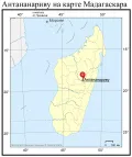 Антананариву на карте Мадагаскара