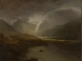 Уильям Тёрнер. Озеро Баттермер с видом на Кромакуотер в Камберленде. Дождь. Впервые экспонирована в 1798