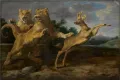 Франс Снейдерс. Два молодых льва, преследующие оленя. Ок. 1620–1625