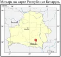 Мозырь на карте Республики Беларусь
