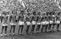 Сборная Нидерландов перед финальным матчем чемпионата мира по футболу. Олимпийский стадион, Мюнхен. 1974