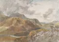 Уильям Тёрнер. Вид на горы Сноудон и Динас-Эмрис с высоты деревни Беддглерт. Ок. 1799–1800