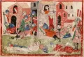 Сицилийская вечерня. Миниатюра из Хроники Джованни Виллани. 1341–1348
