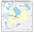 Отрадное на карте Ленинградской области