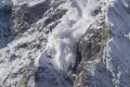 Сход лавины в Кабардино-Балкарском государственном заповеднике (Республика Кабардино-Балкария, Россия)