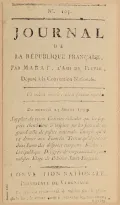 Журнал L’Ami du peuple. 1792. № 105. Передовица