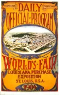 Обложка официальной программы дня Всемирной выставки, во время которой проходили Игры III Олимпиады. 1904