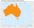 Австралия на карте Австралии и Новой Зеландии