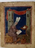 Никита Хониат. Миниатюра из рукописи «De rebus post captam urbem gestis». 1240–1260