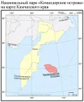 Национальный парк Командорские Острова (ООПТ) на карте Камчатского края