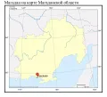 Магадан на карте Магаданской области