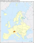 Швейцария на карте зарубежной Европы