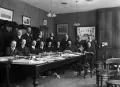 Парламентский комитет Британского конгресса тред-юнионов готовится к ежегодному съезду. Ноттингем. 1910