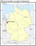 Мёнхенгладбах на карте Германии