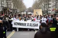 Марш памяти 14-летней Алиши, которая подвергалась кибербуллингу в школе и была убита одноклассниками. Аржантёй (Франция). 2021