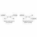 Структурные формулы малеиновой и фумаровой кислоты
