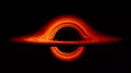 Смоделированное изображение аккреционного диска вокруг чёрной дыры