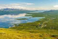 Панорама озера Турнетреск (Швеция)