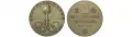 Медаль VI Олимпийских зимних игр. Дизайнеры Васос Фалиреас, Кнут Юран. 1952. Аверс и реверс