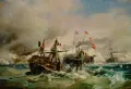 Карл Фридрих Сёренсен. Морское сражение при Лиссе 20 июля 1866. Ок. 1870