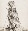 Урс Граф. Девка, выводящая мышку на прогулку. 1529