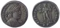Монета Валентиниана I, серебро. Рим. 364–375