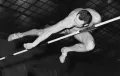 Валерий Брумель берёт высоту 2 метра 20 сантиметров. Соревнования по легкой атлетике на приз Зимнего стадиона. Ленинград. 1963