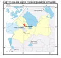Сертолово на карте Ленинградской области