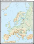 Нарвское водохранилище на карте зарубежной Европы