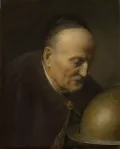 Геррит Доу. Старик, рассматривающий глобус (Гераклит?). Ок. 1628
