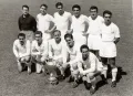 Футболисты испанского клуба «Реал» во время финала Кубка европейских чемпионов. Париж. 1956