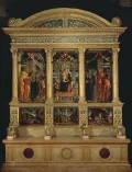 Андреа Мантенья. Мадонна с Младенцем и ангелами. Алтарь Сан-Дзено. 1456–1459