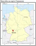 Мангейм на карте Германии