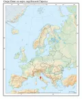 Озеро Вико на карте зарубежной Европы