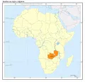 Замбия на карте Африки
