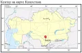 Кентау на карте Казахстана